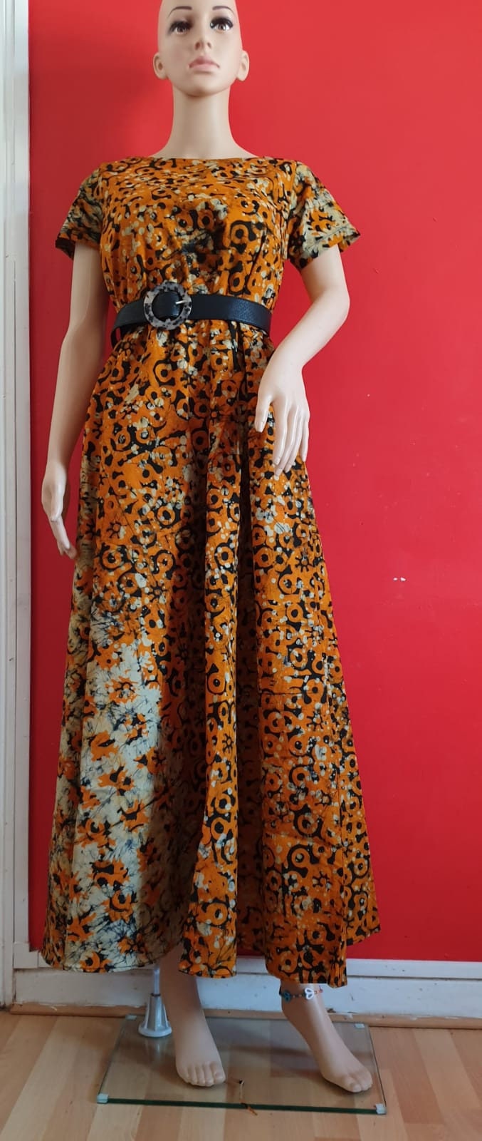 Tie and Dye Maxi Dress| Summer Dress| 100% Cotton| Orange Tie And Dye| For All Occasions size| 10,14 Round Neck| Colourful
