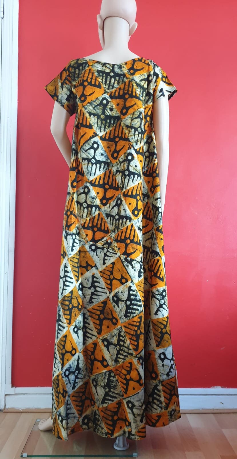 Tie and Dye Maxi Dress| Summer Dress| 100% Cotton| OrangeTie And Dye| For All Occasions size| 12,10 Round Neck| Colourful