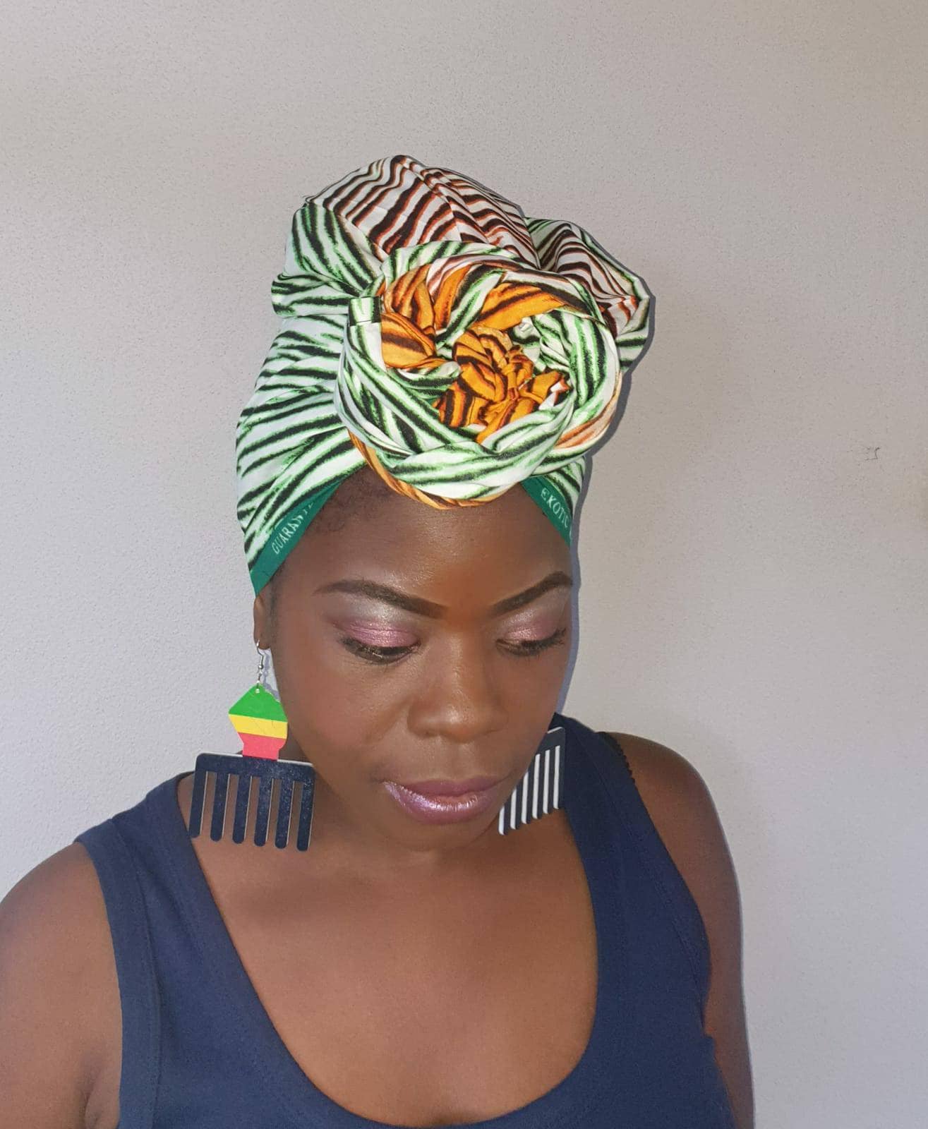 Headwrap|African Headwraps|Bandana| Headwraps| African Clothing For Women|Headscarf| Duku |100% Cotton| Ankara Print| Tie And Dye.