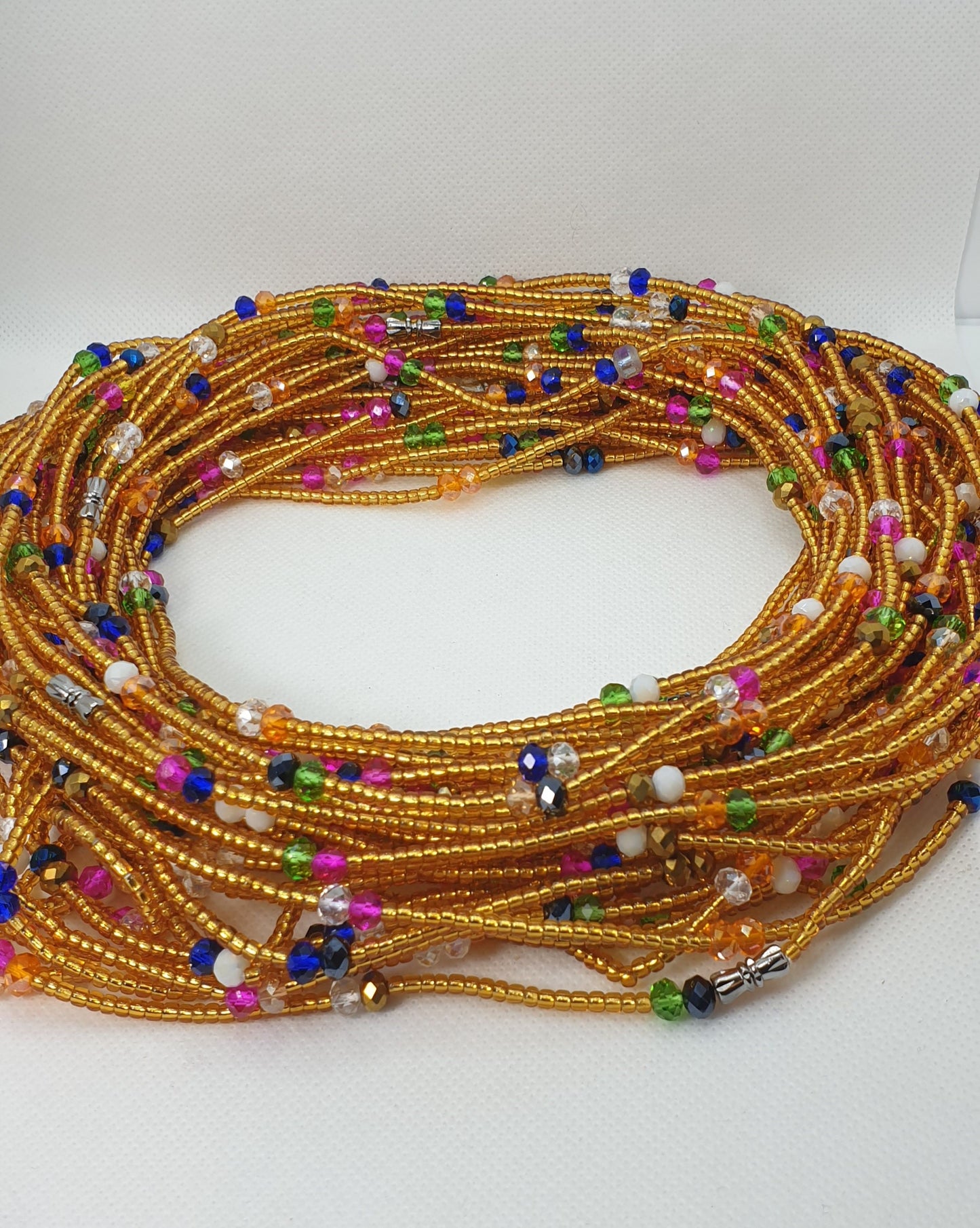 Gold Waist Bead|Belly Chain|weight loss beads|Weight control beads|African Waist bead|Multi coloured African waist Beads! On sales.