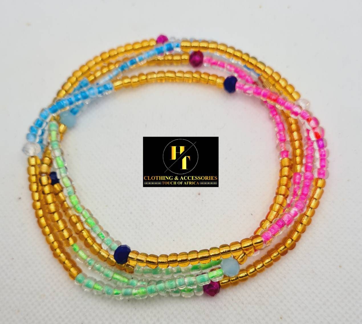 Multi colours Waist Beads|On Sale Belly Chain Weight control African beads|belly beads| Ghana beads| Weight Tracker| Nigerian waist beads