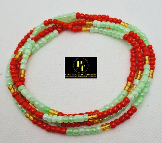 Multi colours Waist Beads|On Sale Belly Chain Weight control African beads|belly beads| Ghana beads| Weight Tracker| Nigerian waist beads