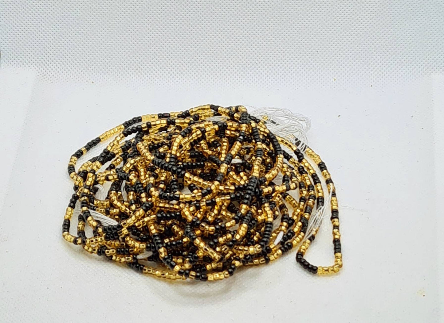 Black and Gold Mix Waist Beads|On Sale Belly Chain Weight control African beads|belly beads| Ghana beads| Weight Tracker Beads|