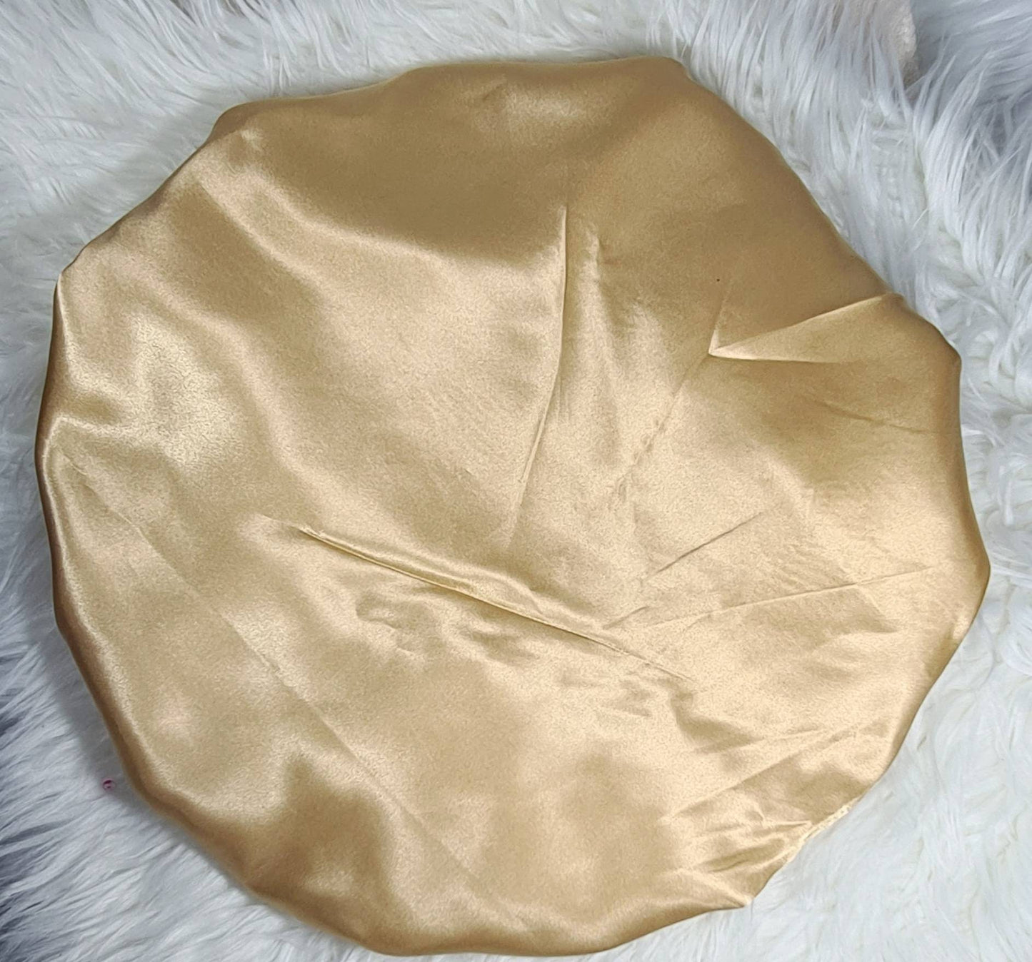 Gold Reversible Satin hair bonnet  Satin Elasticated, Sleep Hat Bonnet, Headscarf. Night Sleep, Protecting Hairstyle,
