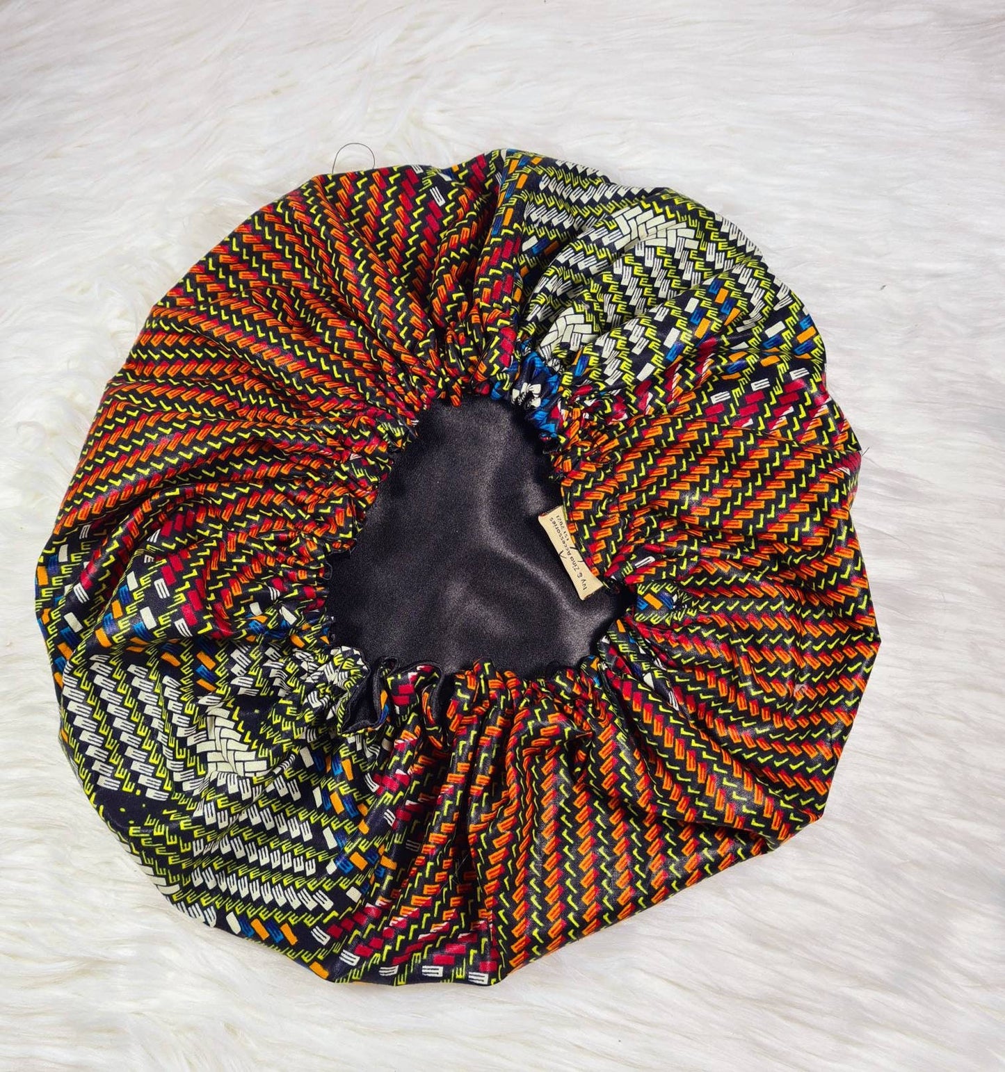 Silky Satin bonnet Ankara Print, Satin Elasticated, Sleep Hat Bonnet, Headscarf. Night Sleep, Protecting Hairstyle,