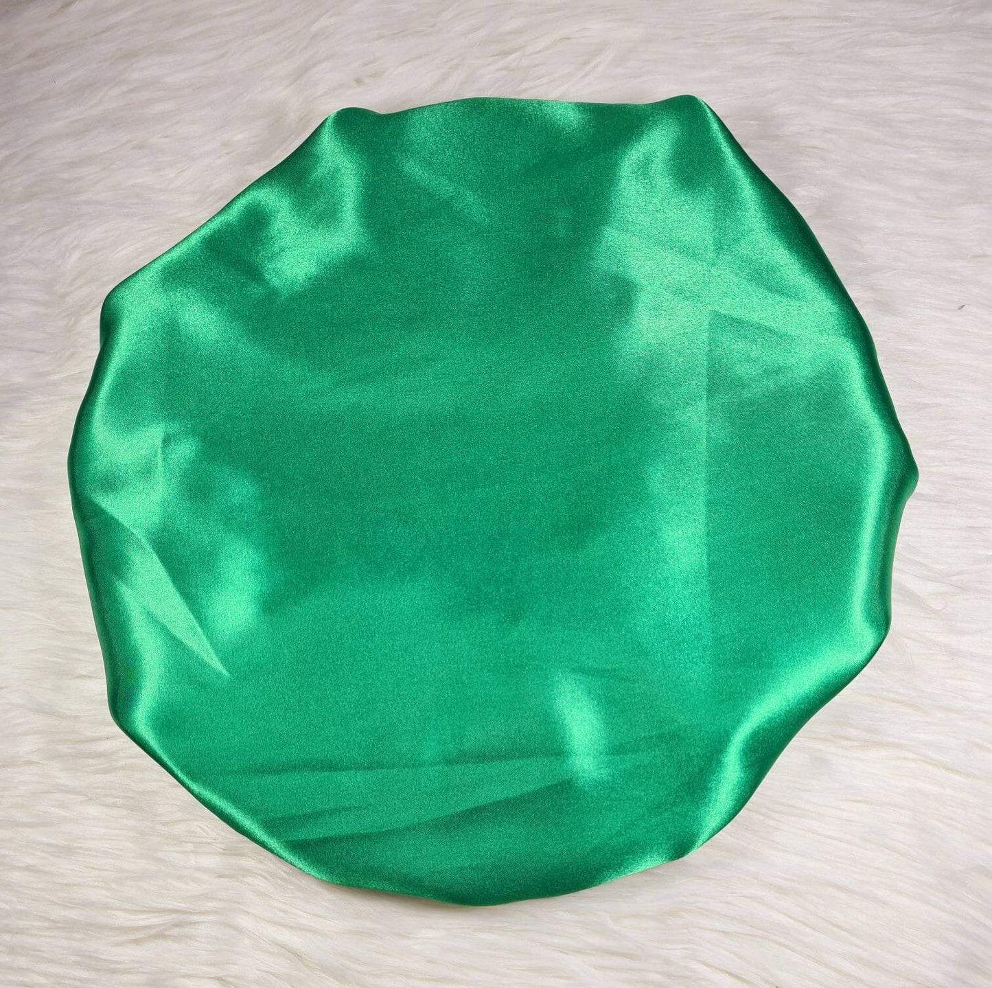 Green Reversible Satin hair bonnet  Satin Elasticated, Sleep Hat Bonnet, Headscarf. Night Sleep, Protecting Hairstyle,