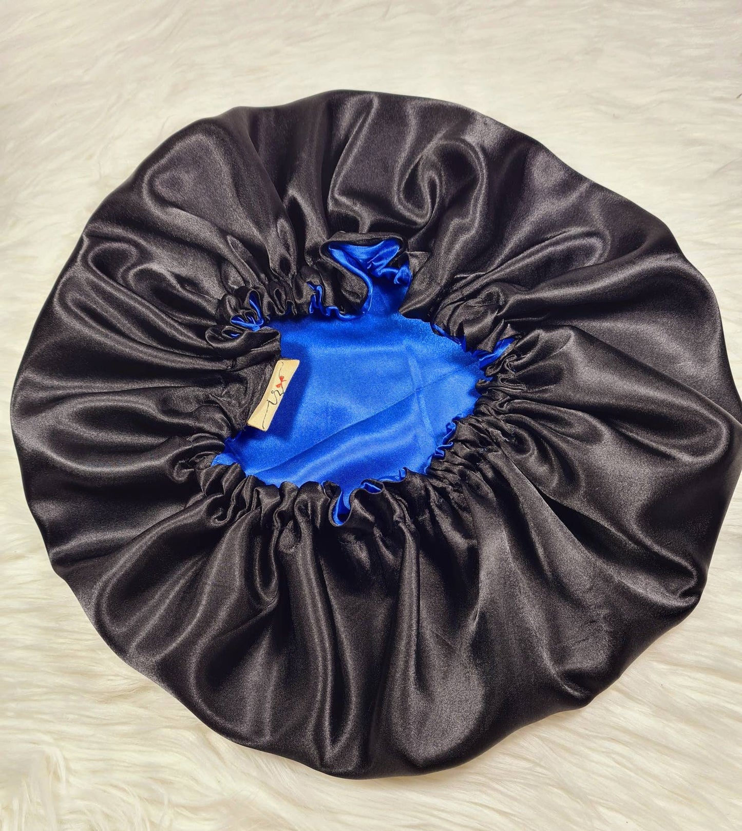 Royal Blue Silky Reversible Satin hair bonnet|Satin Elasticated, Sleep Hat Bonnet, Headscarf. Night Sleep, Protecting Hairstyle,