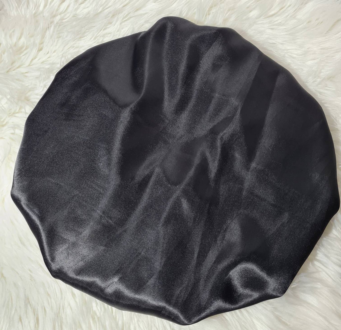 Deep Purple And Black Reversible Satin hair bonnet|Satin Elasticated, Sleep Hat Bonnet, Headscarf. Night Sleep, Protecting Hairstyle,