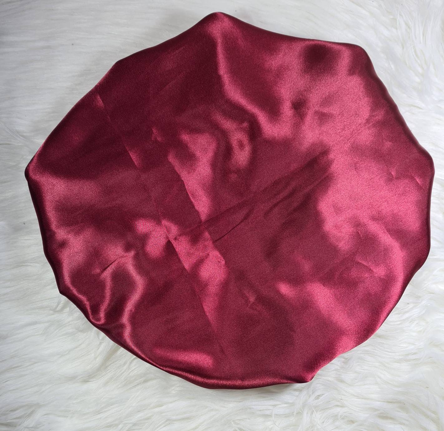Burgundy Reversible Satin hair bonnet|Satin Elasticated, Sleep Hat Bonnet, Headscarf. Night Sleep, Protecting Hairstyle,