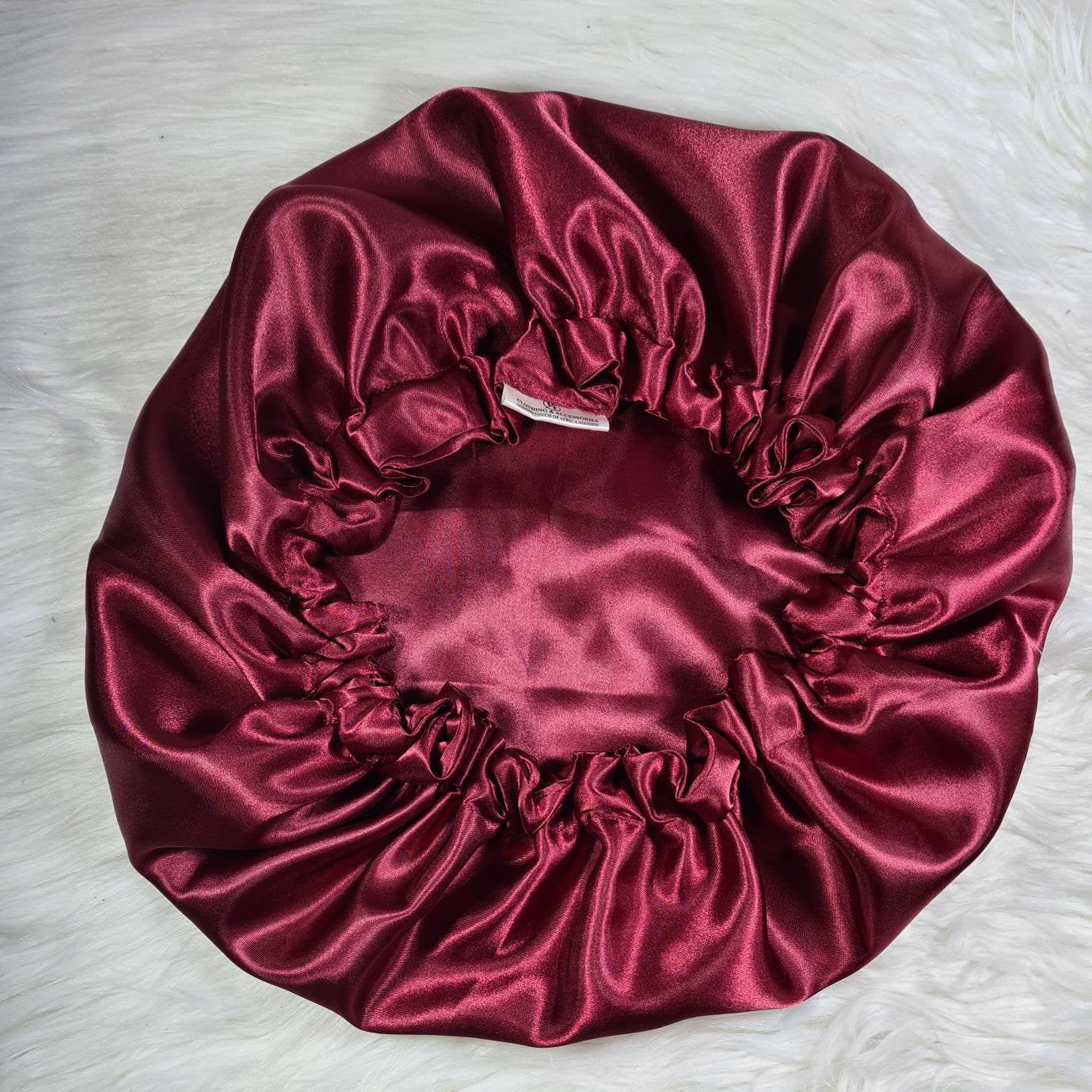 Burgundy Reversible Satin hair bonnet|Satin Elasticated, Sleep Hat Bonnet, Headscarf. Night Sleep, Protecting Hairstyle,