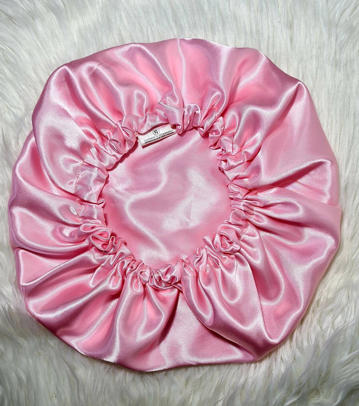 Pale Pink Reversible Satin hair bonnet|Satin Elasticated, Sleep Hat Bonnet, Headscarf. Night Sleep, Protecting Hairstyle,