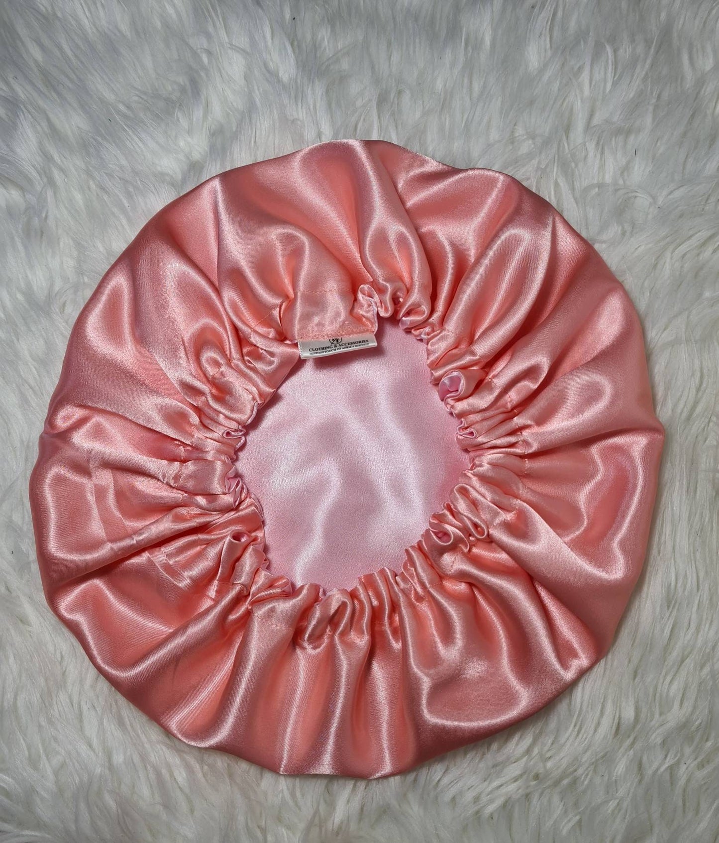 Perfect Fit Pink Reversible Satin Hair bonnet | Satin Elasticated, Sleep Hat Bonnet, Headscarf. Night Sleep, Protecting Hairstyle,