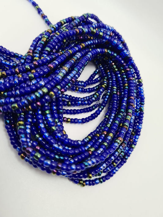 Blue Mix Waist Beads|On Sale Belly Chain Weight control African beads|belly beads| Ghana beads| Weight Tracker| Nigerian waist beads